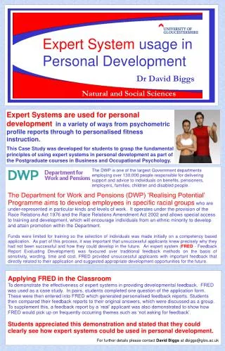 Expert System usage in Personal Development