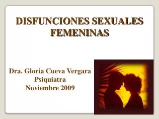 DISFUNCIONES SEXUALES FEMENINAS