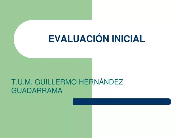 evaluaci n inicial