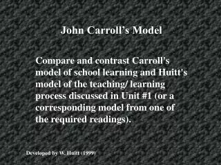 John Carroll’s Model