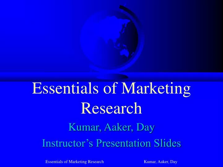 essentials of marketing research
