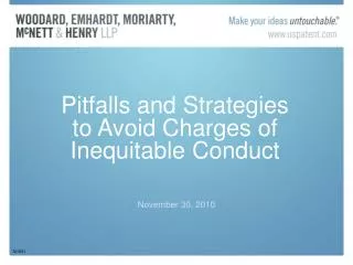 Pitfalls and Strategies to Avoid Charges of Inequitable Conduct