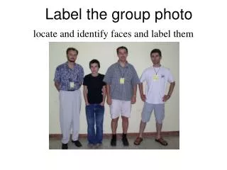 Label the group photo