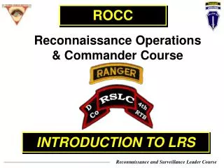 INTRODUCTION TO LRS