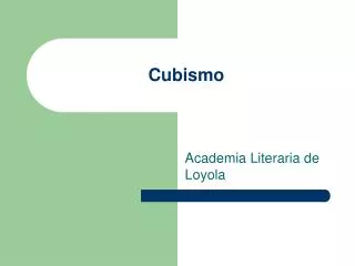 cubismo