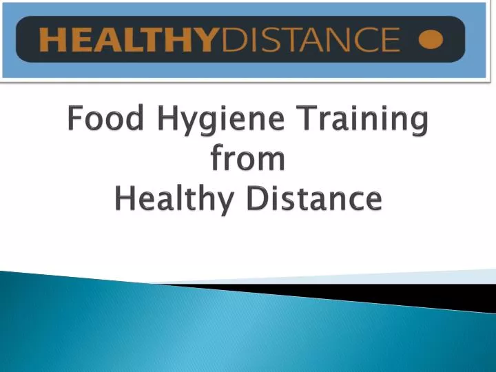 food hygiene training from healthy distance