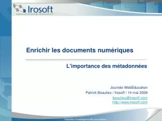 Enrichir les documents numériques