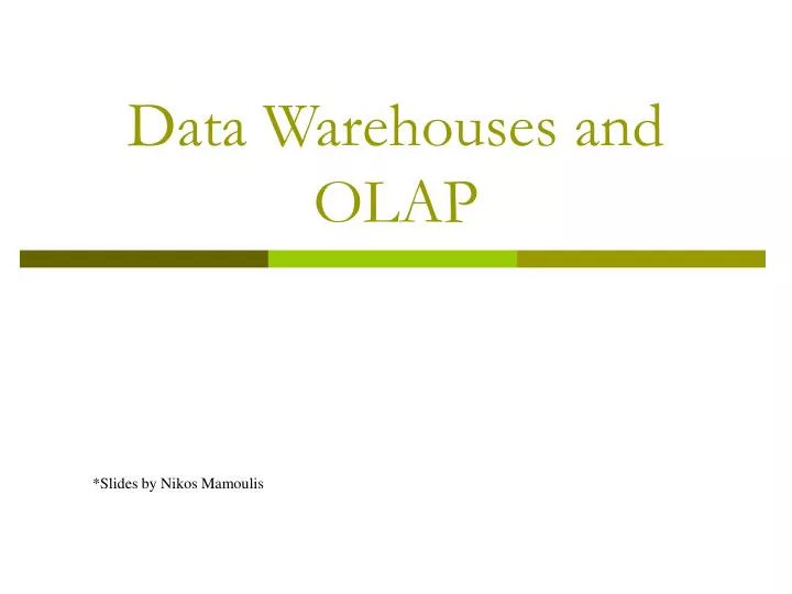 data warehouses and olap