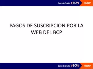 pagos de suscripcion por la web del bcp