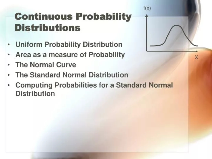 continuous probability distributions