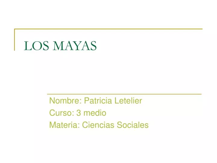 los mayas