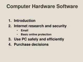 Computer Hardware Software