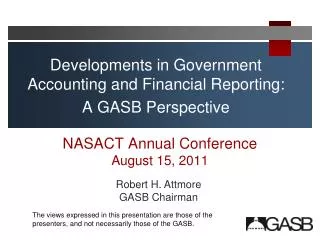 NASACT Annual Conference August 15, 2011