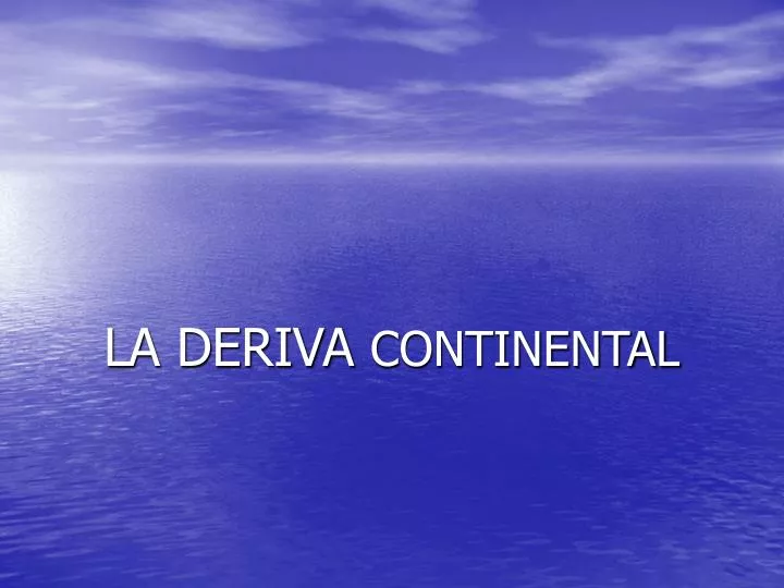 la deriva continental