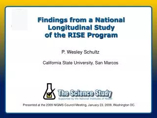 Findings from a National Longitudinal Study of the RISE Program