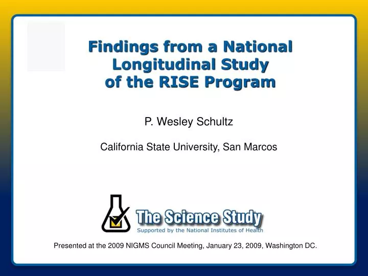 findings from a national longitudinal study of the rise program