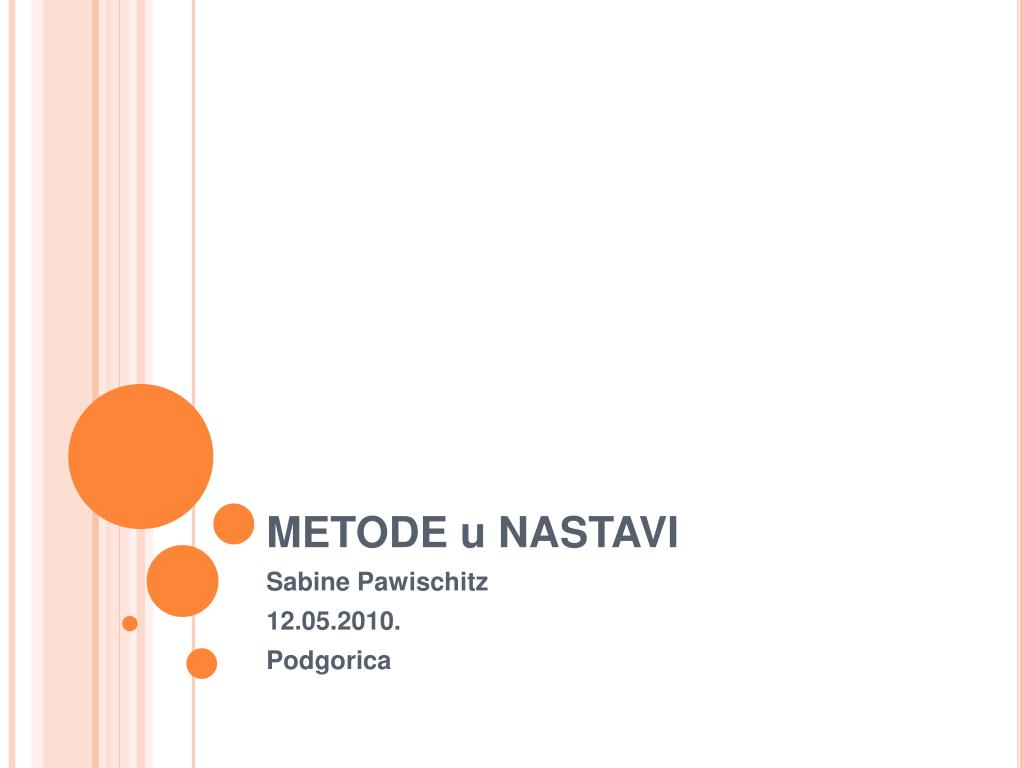 PPT - METODE u NASTAVI PowerPoint Presentation, free download - ID:911048