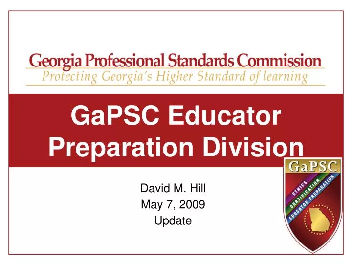 gapsc educator preparation division