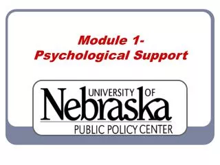 Module 1- Psychological Support
