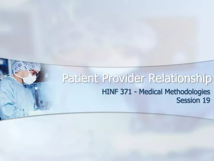 patient provider relationship