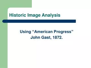 Historic Image Analysis