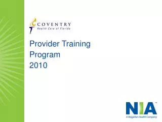Provider Training Program 2010