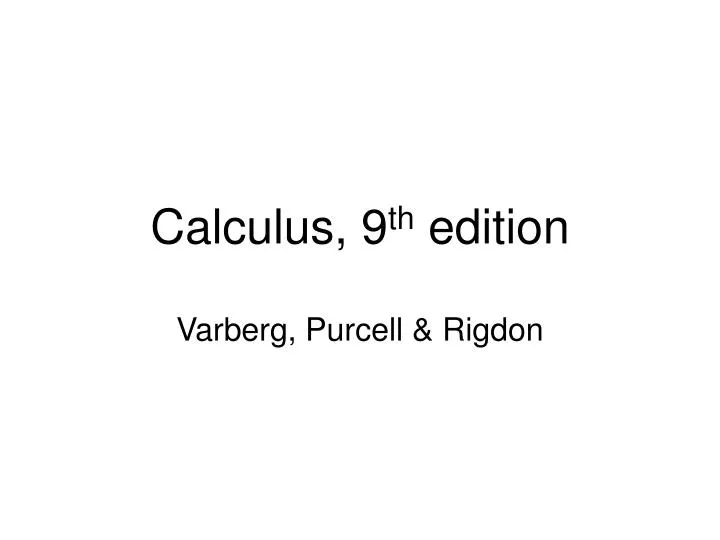 calculus 9 th edition