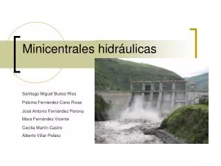 minicentrales hidr ulicas