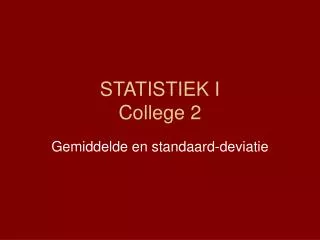 statistiek i college 2