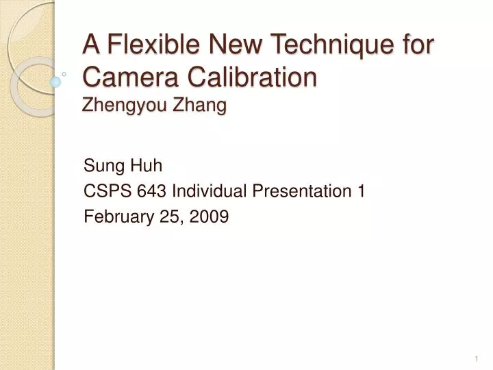 a flexible new technique for camera calibration zhengyou zhang