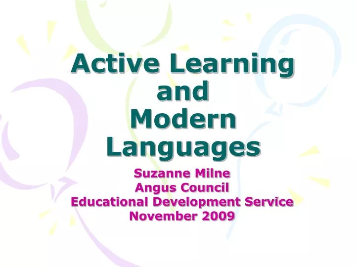 active learning and modern languages