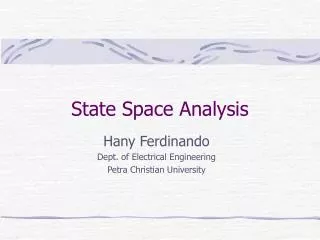 State Space Analysis