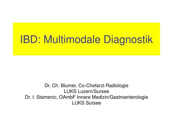 ibd multimodale diagnostik