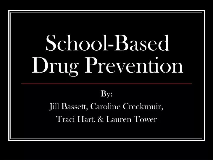 school based drug prevention