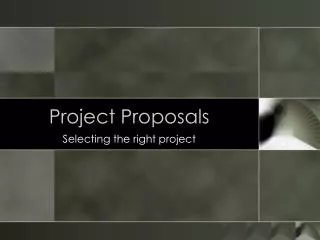 Project Proposals