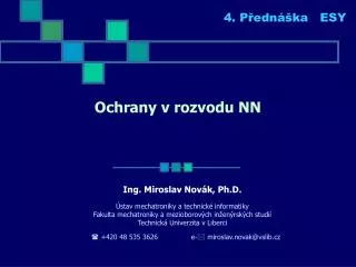 Ochrany v rozvodu NN