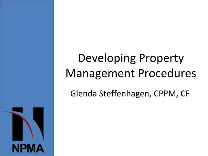 developing property management procedures