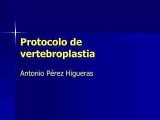 protocolo de vertebroplastia