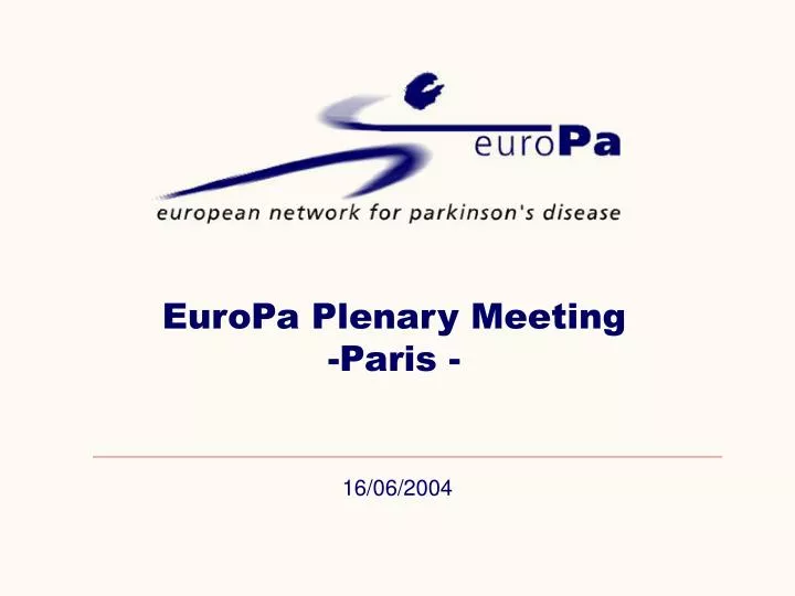 europa plenary meeting paris