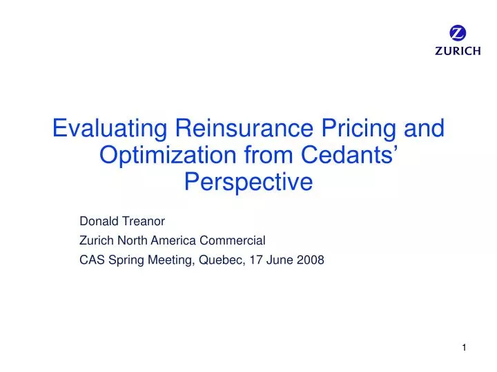 evaluating reinsurance pricing and optimization from cedants perspective