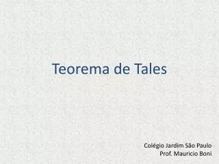 Teorema de Tales