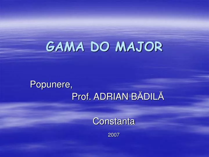 gama do major