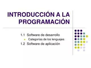 introducci n a la programaci n
