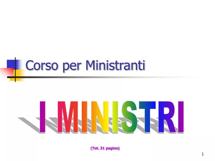 corso per ministranti