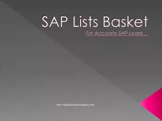 SAP Lists Basket - Largest SAP Users Database Provider