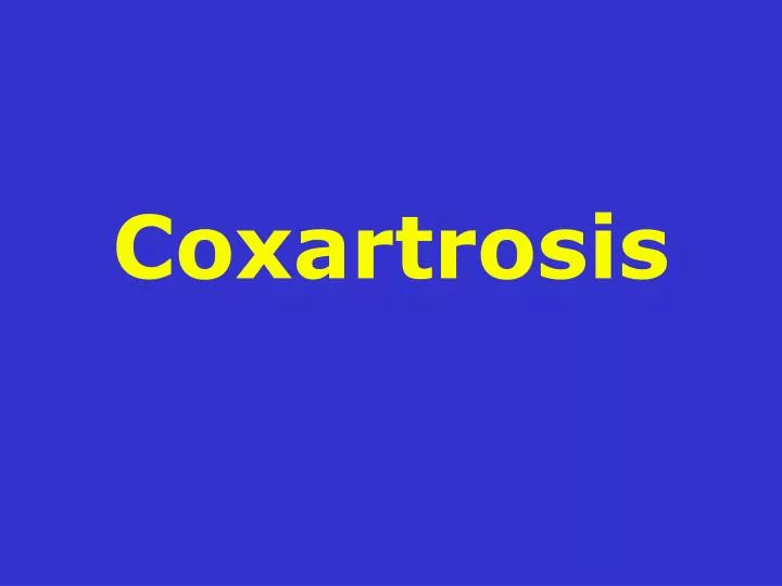 coxartrosis