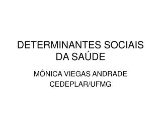 determinantes sociais da sa de