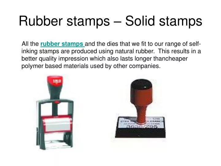 rubber stamps solid stamps