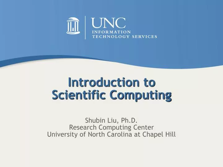 introduction to scientific computing