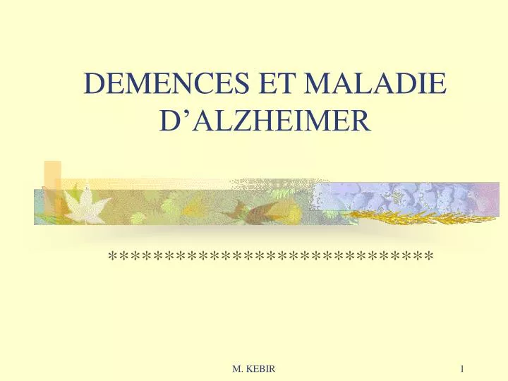 demences et maladie d alzheimer